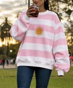 Buzo rosa sol de mayo bordado Rosa