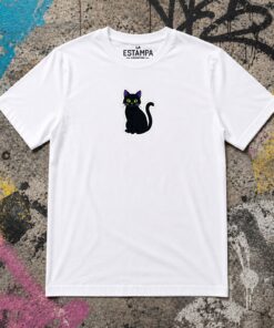 Remera Gatito Negro